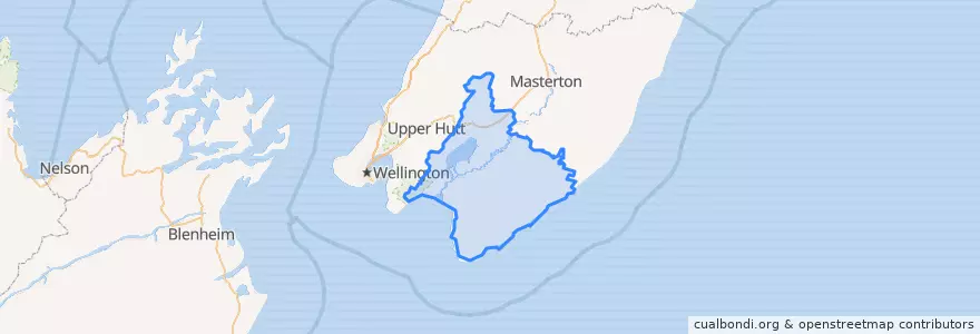 Mapa de ubicacion de South Wairarapa District.