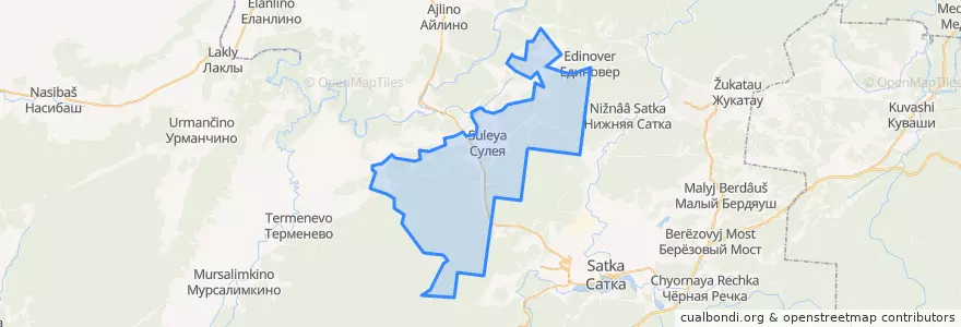 Mapa de ubicacion de Сулеинское городское поселение.