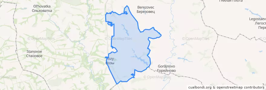 Mapa de ubicacion de Возовский сельсовет.
