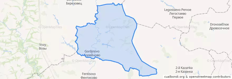Mapa de ubicacion de Горяйновский сельсовет.