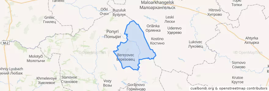 Mapa de ubicacion de Первомайский сельсовет.