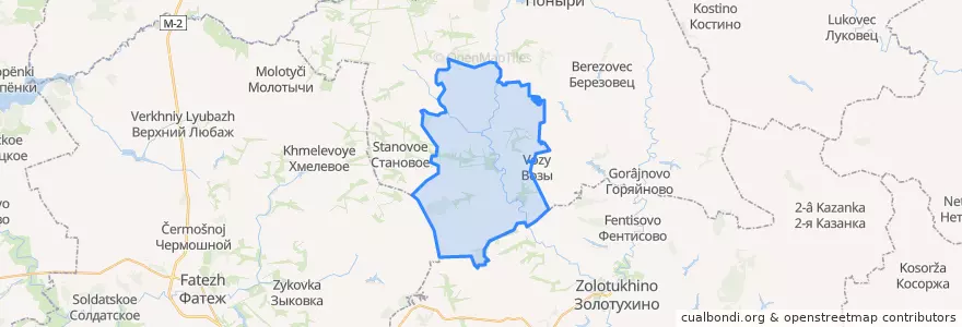 Mapa de ubicacion de Верхне-Смородинский сельсовет.