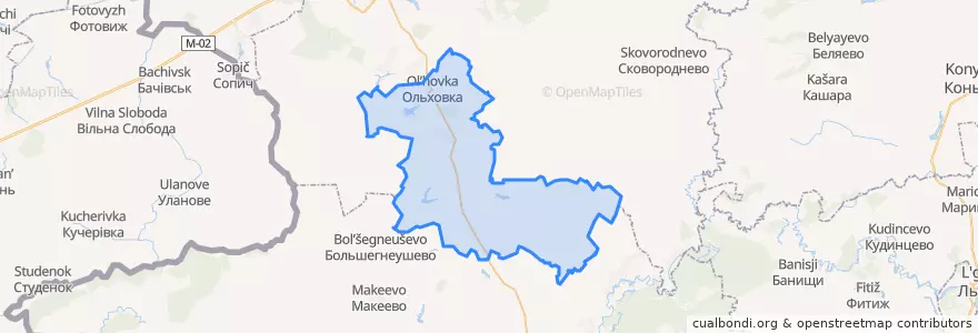 Mapa de ubicacion de Ольховский сельсовет.