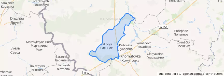 Mapa de ubicacion de Сальновский сельсовет.