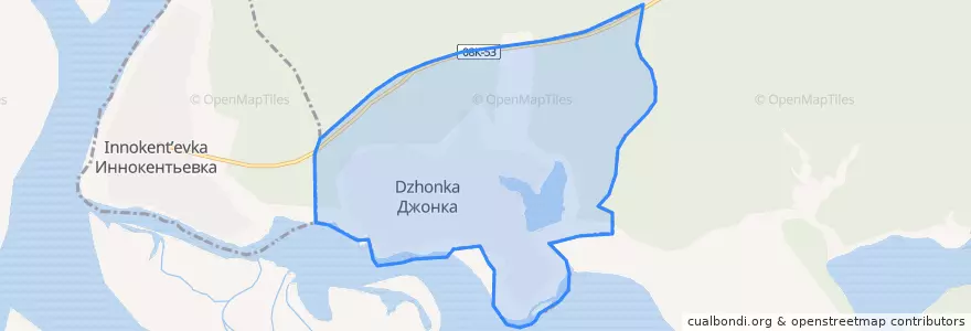 Mapa de ubicacion de сельское поселение Джонка.