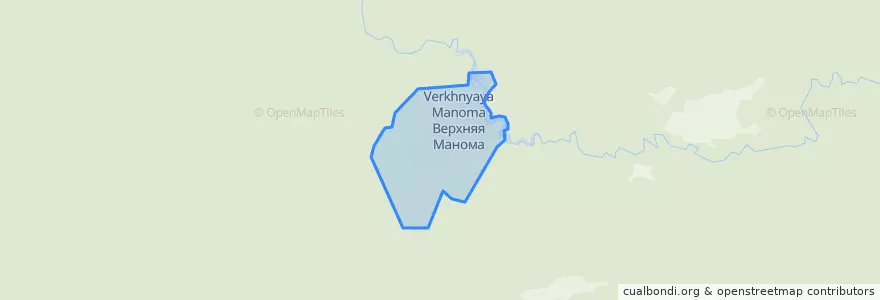 Mapa de ubicacion de сельское поселение Село Верхняя Манома.