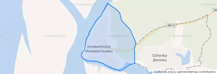 Mapa de ubicacion de сельское поселение Село Иннокентьевка.