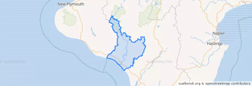 Mapa de ubicacion de Whanganui District.