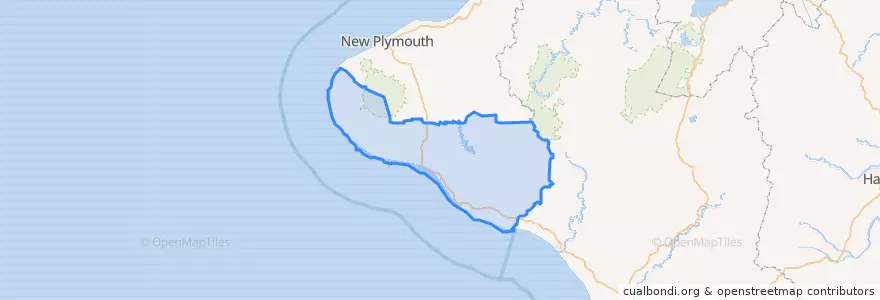 Mapa de ubicacion de South Taranaki District.