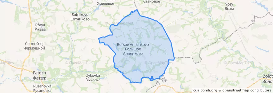 Mapa de ubicacion de Большеанненковский сельсовет.