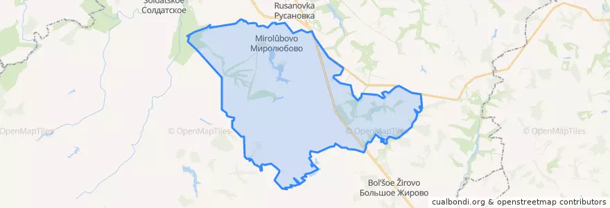 Mapa de ubicacion de Верхнехотемльский сельсовет.