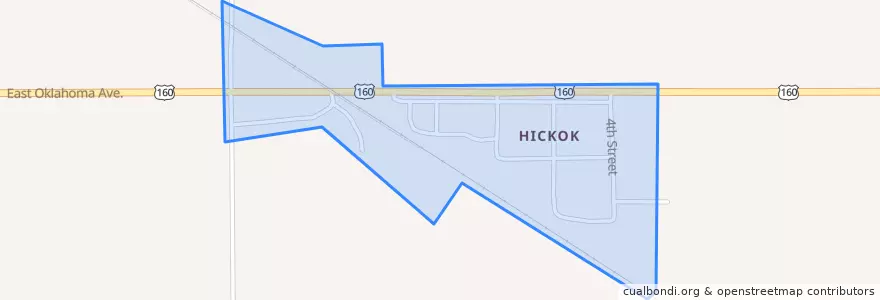 Mapa de ubicacion de Hickok.