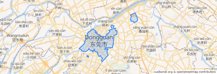 Mapa de ubicacion de 莞城街道.