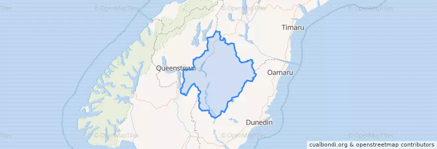 Mapa de ubicacion de Central Otago District.