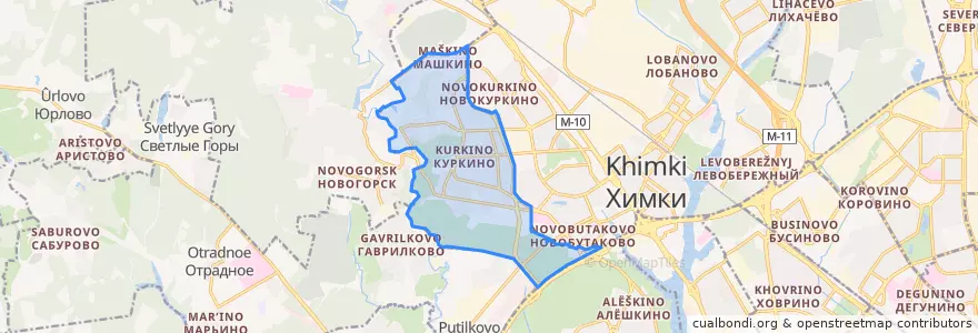 Mapa de ubicacion de Kurkino District.