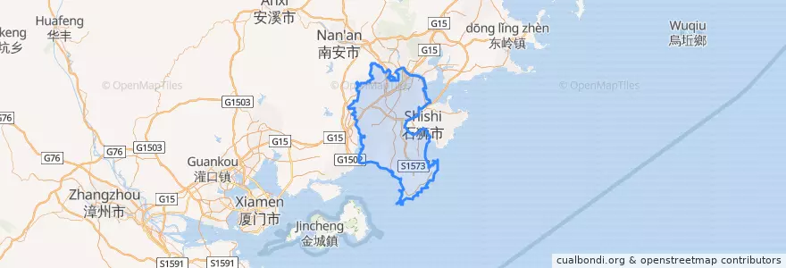Mapa de ubicacion de Jinjiang City.