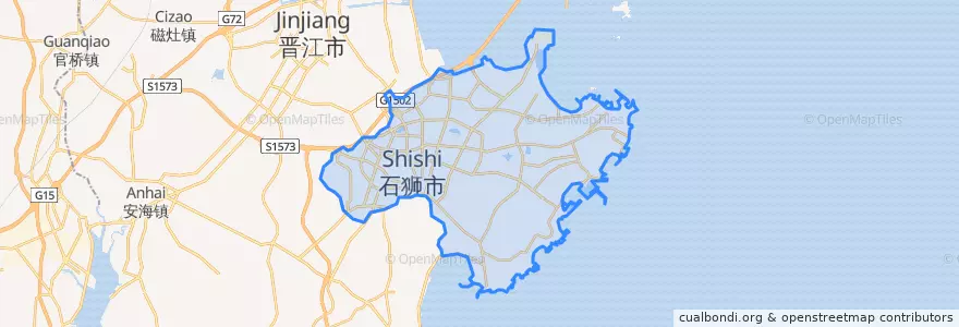 Mapa de ubicacion de Shíshī Shì.