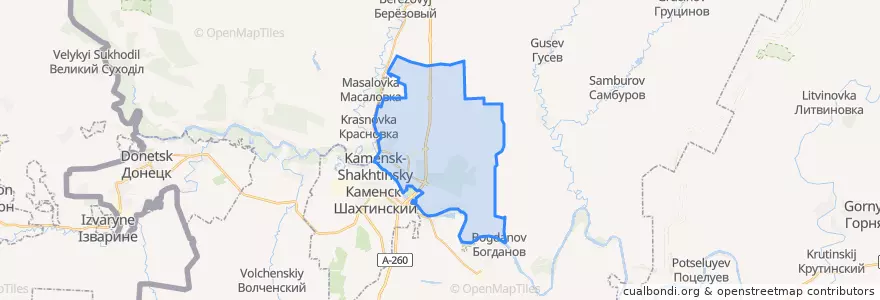 Mapa de ubicacion de Старостаничное сельское поселение.