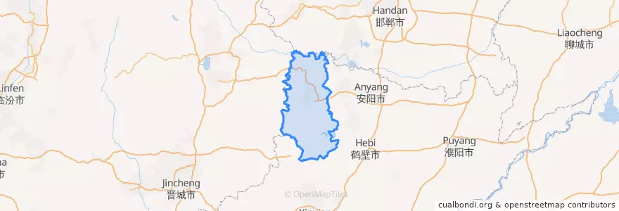 Mapa de ubicacion de 林州市.