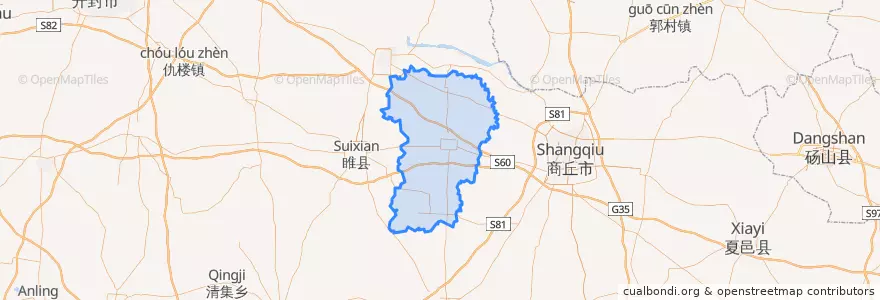 Mapa de ubicacion de 宁陵县.