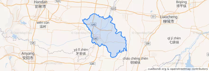 Mapa de ubicacion de Daming County.