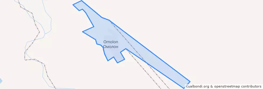 Mapa de ubicacion de сельское поселение Омолон.