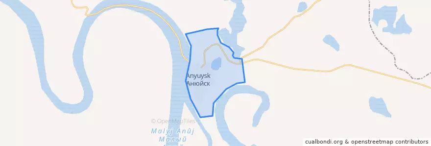 Mapa de ubicacion de сельское поселение Анюйск.