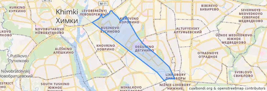 Mapa de ubicacion de район Западное Дегунино.