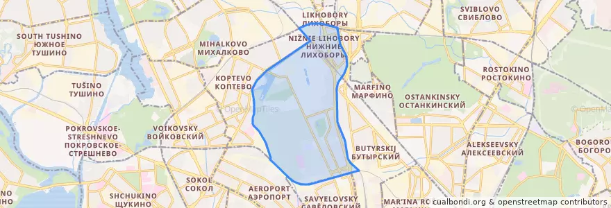 Mapa de ubicacion de Тимирязевский район.