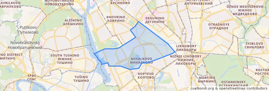Mapa de ubicacion de Golovinsky District.