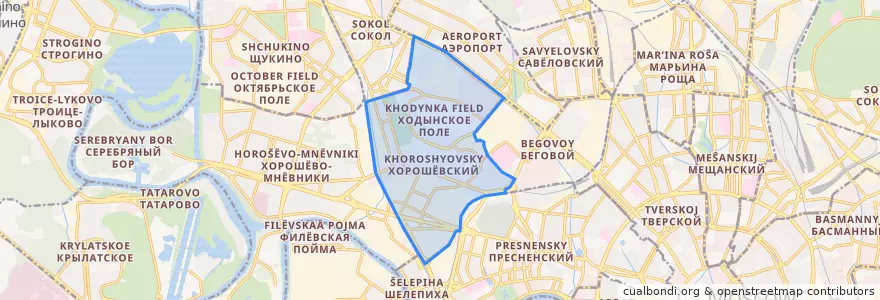 Mapa de ubicacion de Хорошёвский район.