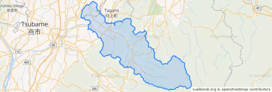 Mapa de ubicacion de 加茂市.
