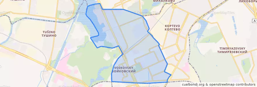 Mapa de ubicacion de Войковский район.