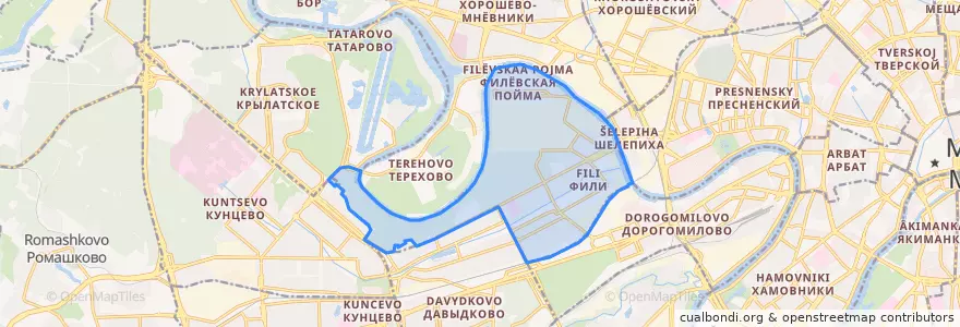 Mapa de ubicacion de Filyovsky Park District.