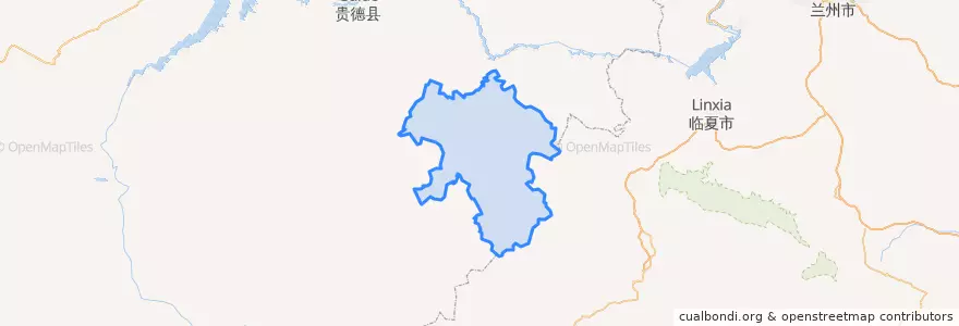 Mapa de ubicacion de ཐུང་རེན་ 同仁县.