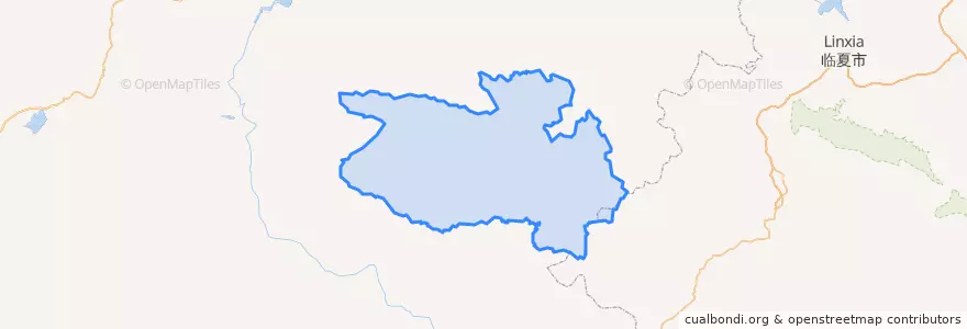 Mapa de ubicacion de རྩེ་ཁོག་རྫོང་།泽库县.