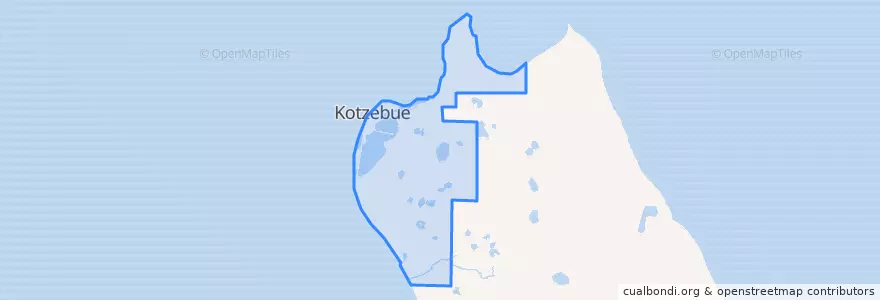Mapa de ubicacion de Kotzebue.