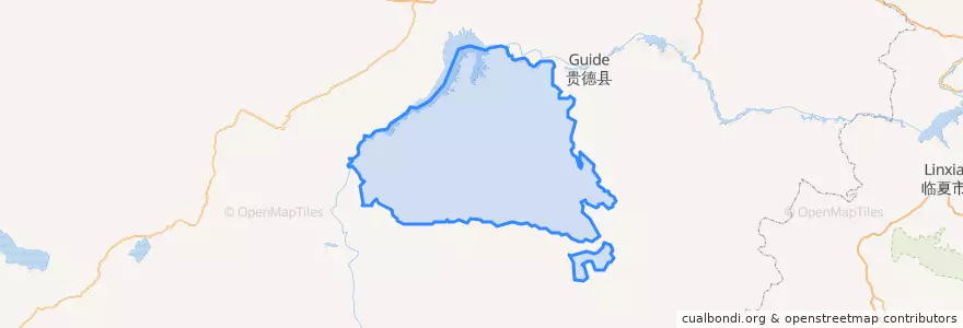 Mapa de ubicacion de མང་རྫོང་ 贵南县.