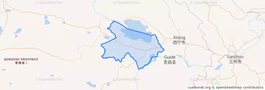 Mapa de ubicacion de གསེར་ཆེན་རྫོང 共和县.
