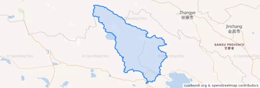 Mapa de ubicacion de ཐེན་ཅུན་རྫོང་ / 天峻县 / Tianjun.