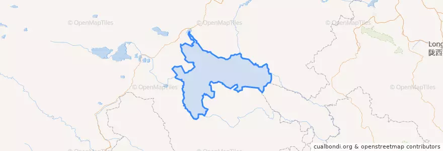 Mapa de ubicacion de Maqên County.