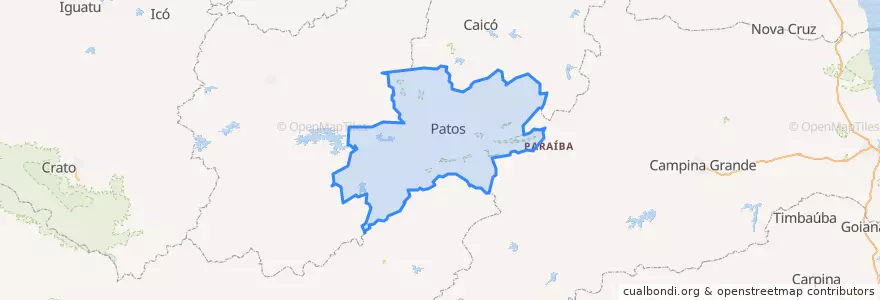 Mapa de ubicacion de Região Geográfica Imediata de Patos.