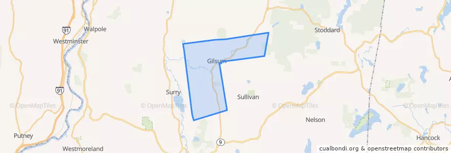 Mapa de ubicacion de Gilsum.