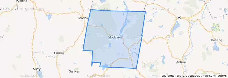 Mapa de ubicacion de Stoddard.