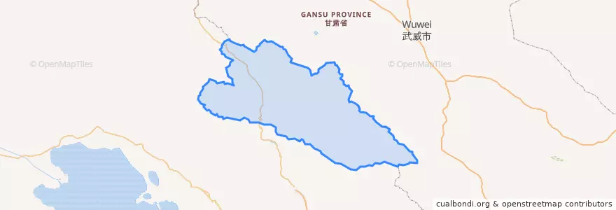 Mapa de ubicacion de Menyuan Hui Autonomous County.
