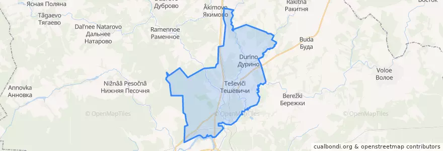 Mapa de ubicacion de сельское поселение Село Воскресенск.
