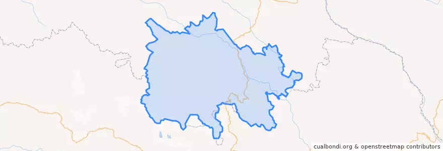 Mapa de ubicacion de Nangchen County.
