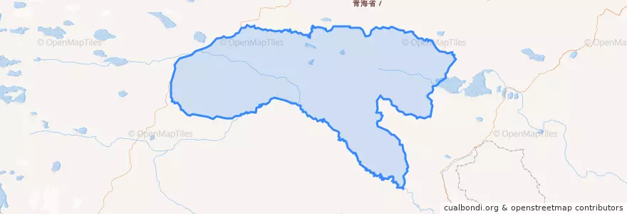 Mapa de ubicacion de 曲麻莱县.