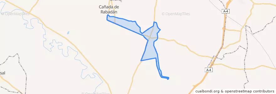 Mapa de ubicacion de Córdoba - Sevilla.