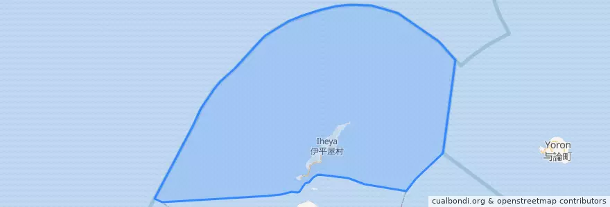 Mapa de ubicacion de 伊平屋村.